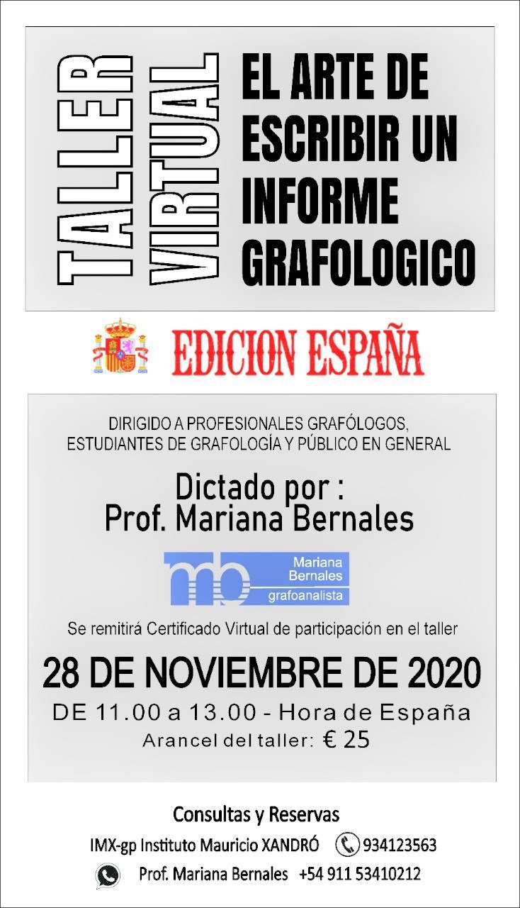 Arte de escribir un informe grafológico